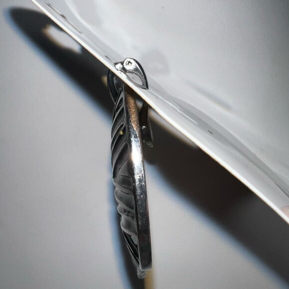 Silver Tone and Turquoise Colored Heart Magnetic Pendant - Picture 2 of 4